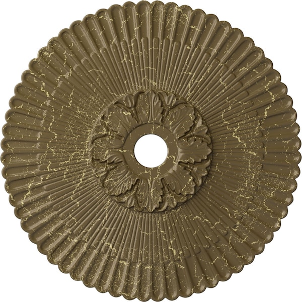 Ekena Millwork Melonie Ceiling Medallion (Fits Canopies up to 6 1/4"), 36 1/4"OD x 1 7/8"P, Mississippi Mud Crackle CM36MEMMC - main